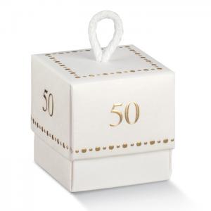 Scatolina portaconfetti anniversario Nozze oro